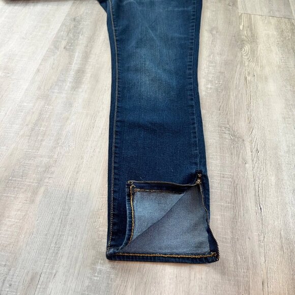 Old Navy Rockstar Jeans Women’s 16 Dark Wash Skinny Mid Rise Ankle Zip Stretch - Picture 9 of 10